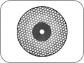 Диск для сошлифовывания эмали, сотовидный, двухстороннее алмазное покрытие, "финишный", R=18 мм, толщ. 0,15 мм, покрытие 3,0 мм от края диска. Используется с защитным кожухом (не Komet) и держателем
