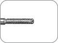 Бор алмазный параллельный для создания плечевого уступа по д-ру Мешке, укороченный со скругленной кромкой, с торцевым углублением, "грубый", хвостовик турбинный (FG), L раб. части 6,0 мм, Ø=1,6 мм