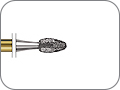 Бор алмазный оливовидный, для окклюзионного / лингвального иссечения, "супергрубый структурный", хвостовик турбинный (FG), L раб. части 3,4 мм, Ø=1,8 мм