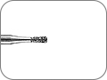 Бор алмазный грушевидный, для раскрытия и расширения полостей, "супергрубый", хвостовик турбинный (FG), L раб. части 2,7 мм, Ø=1,0 мм