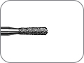 Бор алмазный для обработки всех видов керамики, включая ZrO2, грушевидный удлинённый, "грубый", хвостовик турбинный длинный (FGL), L раб. части 5,0 мм, Ø=1,4 мм