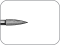 Финир пулевидный заостренный, 30 лезвий, ультрафинишный, хвостовик турбинный (FG), L раб. части 3,7 мм, Ø=0,9 мм