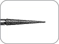 Бор алмазный для обработки коронок и мостов пиковидный, "грубый", хвостовик прямой (HP), L раб. части 10,0 мм, Ø=1,8 мм