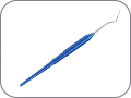 Зонд терапевтический изогнутый с подсечкой, одностороний, цвет ручки "индиго синий"