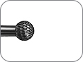 Фреза для обработки акрила и металлических сплавов, твердосплавная шаровидная, хвостовик прямой (HP), Ø=2,3 мм