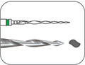 Файл эндодонтический никель-титановый для машинного препарирования корневых каналов, сечение - "двойная S", конусность .06, L=21 мм, Ø=0,35 мм