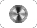 Диск алмазный односторонний для тонкого разделения и контурирования керамики, покрытие с нижней стороны,  хвостовик прямой (HP), толщ. диска 0,1 мм, покрытие от края диска 3,0 мм, Ø=22,0 мм