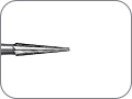 Финир для обработки пломб твердосплавный, копьевидный с безопасным кончиком, 8 лезвий, хвостовик турбинный (FG), L раб. части 4,2 мм, Ø=1,0 мм