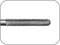 Фреза твердосплавная, параллельная, с особой скошенной насечкой и скруглённым кончиком, хвостовик прямой короткий толстый (HPST), L раб. части 8,0 мм, Ø=1,0 мм