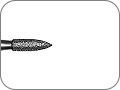 Бор алмазный пулеобразный для контурирования окклюзионных поверхностей, "стандартный (средний)", хвостовик турбинный (FG), L раб. части 5,0 мм, Ø=1,6 мм