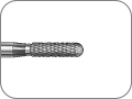 Фреза твердосплавная для контролируемого огрубления металлических поверхностей, торпедовидная со скруглённым кончиком, хвостовик прямой (HP), L раб. части 8,0 мм, Ø=2,3 мм