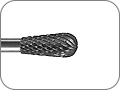 Фреза для обработки акрила, гипса и металлических сплавов, твердосплавная грушевидная, хвостовик прямой (HP), L раб. части 2,9 мм, Ø=1,4 мм