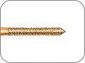 Бор алмазный для препарирования под коронку, цилиндрический удлинённый, заостренный кончик, "грубый специальный", хвостовик турбинный (FG), L раб. части 10,0 мм, Ø=1,8 мм