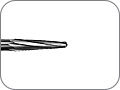 Бор твердосплавный для обработки коронок и мостов, конусный, со скругленным кончиком и особо острыми режущими гранями, хвостовик прямой (HP), L раб. части 4,2 мм, Ø=0,8 мм