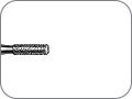 Бор алмазный для препарирования полости, цилиндрический укороченный со скругленной кромкой, "стандартный (средний)", хвостовик турбинный (FG), L раб. части 4,0 мм, Ø=1,4 мм