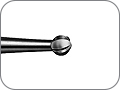 Бор твердосплавный для обработки акрила, гипса и металлических сплавов, шаровидный, для левшей, хвостовик прямой (HP), Ø=1,8 мм