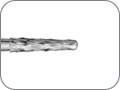 Бор твердосплавный для препарирования культи зуба под коронку, конический покатый уступ, скругленная кромка, хвостовик турбинный (FG), L раб. части 8,0 мм, Ø=1,8 мм