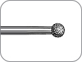 Бор алмазный шаровидный с удлинённой шейкой для препарирования полости, "грубый", хвостовик турбинный экстрадлинный (FGXL), Ø=1,6 мм