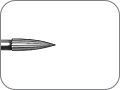 Финир пулевидный заостренный, 12 лезвий, стандартный, хвостовик угловой (RA), L раб. части 3,6 мм, Ø=1,2 мм