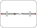 Штрипс алмазный с односторонним покрытием (нерж. сталь), L=148 мм, зерно fine (красный), толщ. 0,10 мм, шир. 2,5 мм