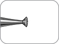 Бор алмазный для обработки коронок и мостов, обратный конус, особая форма, "стандартный (средний)", хвостовик прямой (HP), Ø=2,3 мм