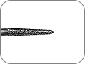Бор алмазный под конусный желобообразный уступ, укороченный, "финишный", хвостовик турбинный (FG), L раб. части 6,0 мм, Ø=1,8 мм, угол 2°