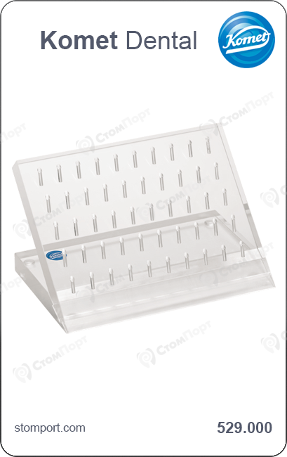 Подставка для стоматологических вращающихся инструментов под прямой наконечник (HP), 50 гнёзд Ø=2,35 мм, оргстекло