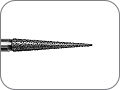 Бор алмазный для обработки коронок и мостов пиковидный, "финишный", хвостовик прямой (HP), L раб. части 10,0 мм, Ø=1,8 мм