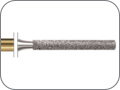 Бор алмазный для шлифовки и полировки первичных коронок из ZrO2, 2-й этап из 4-х, хвостовик турбинный длинный (FGL), L раб. части 10,0 мм, Ø=1,2 мм, угол 0°, входит в набор 4589.315