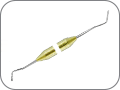 Штопфер обратноконусный, Ø 1,8 мм – гладилка средняя, ширина 1,5 мм, цвет ручки "золотой"