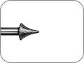 Бор алмазный для контурирования фиссур и препарирования в области межзубных промежутков, "финишный", хвостовик турбинный (FG), L раб. части 3,6 мм, Ø=3,1 мм