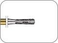 Бор алмазный для раскрытия и расширения полостей, удлинённый грушевидный, "грубый структурный", хвостовик турбинный длинный (FGL), L раб. части 5,0 мм, Ø=1,4 мм