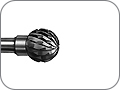 Фреза для обработки акрила, гипса и металлических сплавов, твердосплавная шаровидная, хвостовик прямой (HP), Ø=7,0 мм
