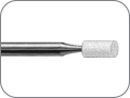 Камень абразивный белый (Арканзас) для финишной обработки композита, цилиндрический, хвостовик турбинный (FG), L раб. части 6,0 мм, Ø=2,5 мм, зернистость 420, тип зерна "extra fine"