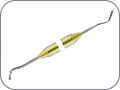 Штопфер шарообразный изогнутый, Ø 2,4 мм  – гладилка большая, ширина 2,4 мм, цвет ручки "золотой"