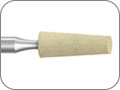 Камень алмазный с керамической связкой (DCB) для обработки всех видов керамики (вкл. ZrO2) и твёрдых металлических сплавов, усечённый конус, "грубый", хвостовик прямой (HP), L раб. части 11,0 мм