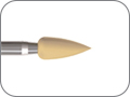 Полир с алмазными частицами для одноэтапного полирования композита пламевидный "ультрафинишный", хвостовик угловой (RA), L раб. части 8,5 мм, Ø=3,0 мм, использовать в комбинации с Q-финирами, использовать с охлаждением
