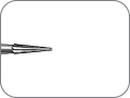 Финир для обработки пломб твердосплавный, копьевидный с безопасным кончиком, 8 лезвий, хвостовик турбинный (FG), L раб. части 3,0 мм, Ø=0,8 мм