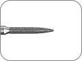 Бор алмазный для препарирования под коронку и окклюзионных поверхностей, пламевидный, "финишный", хвостовик турбинный короткий (FGS), L раб. части 8,0 мм, Ø=1,2 мм