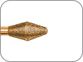 Бор алмазный для окклюзионного / палатинального иссечения и корректировки окклюзионного профиля, ромбовидный, "грубый специальный", хвостовик турбинный (FG), L раб. части 7,0 мм, Ø=3,7 мм