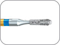 Бор алмазный для быстрого иссечения композитных пломб, со структурной основой и особой формы кончиком, "стандартный (средний)", хвостовик турбинный (FG), L раб. части 4 мм, Ø=1,2 мм
