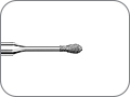 Бор алмазный для микропрепарирования, грушевидный, "стандартный (средний)", хвостовик турбинный короткий (FGS), L раб. части 2,7 мм, Ø=1,2 мм