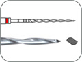 Файл эндодонтический никель-титановый для механического препарирования корневых каналов, сечение - "двойная S", конусность .04, L=25 мм, Ø=0,55 мм