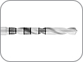 Сверло для имплантологии пилотное керамическое, хвостовик угловой (RA), Ø=2,8 мм, L=19,0 мм, L конусной части 0,8 мм, маркировка глубины = 8, 10, 12, 14 (16) мм