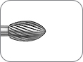 Финир оливовидный, 20 лезвий (финишный), хвостовик турбинный (FG), L раб. части 4,2 мм, Ø=2,3 мм