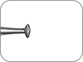Бор алмазный линзовидный, "стандартный (средний)", хвостовик турбинный (FG), Ø=2,3 мм