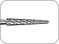 Фреза для обработки акрила, гипса и металлических сплавов, пиковидная со скруглённым кончиком, хвостовик прямой (HP), L раб. части 13,0 мм, Ø=2,3 мм