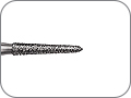 Бор алмазный под конусный желобообразный уступ, "супергрубый", хвостовик турбинный (FG), L раб. части 8,0 мм, Ø=1,8 мм, угол 2°