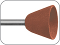 Высокоэффективный полир для амальгамы, сплавов драгоценных и недрагоценных металлов, чашевидный, предварительный (2-х этапная обработка), хвостовик угловой (RA), L раб. части 8,0 мм, Ø=8,0 мм, использовать с охлаждением
