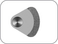 Диск осциллирующий сегментный, сплошной, алмазное покрытие с торца и внешней стороны диска, "стандартный (средний)", R=11 мм, толщ. 0,18 мм, покрытие 3 мм от края диска